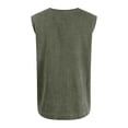 thumbnail image 4 of GrmtClth Sleeveless Shirts for Men Acid Wash Denim Tank Tops Henley V Neck Button Up Relaxed Fit Vintage Tops Workout Solid Beach Tops Summer Shirts with Pocket Army Green L, 4 of 4