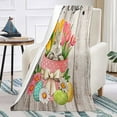 thumbnail image 6 of Clearance Under $5 Boovnll Easter Throw Blanket, 28x39" Super Soft Cozy Flannel Cute Bunny & Colorful Eggs Easter Blanket, Microfiber Machine Washable for Bed, Sofa, Couch Blanket, Throw Blanket, 6 of 6