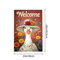 thumbnail image 4 of Amhnf Welcome Duck With Flower Hat Garden Flag For Home Outdoor Garden Yard Decor 12x18 inch, 4 of 5