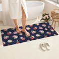 thumbnail image 4 of Pioneer Flower Floral Print Pattern Bathroom Rugs Mat, Non Slip Microfiber Bathroom Rug with Rubber Backing, Soft Mats for Bathroom Floor Tub Shower, 24"x60", 4 of 5