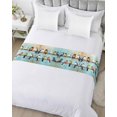 thumbnail image 5 of Xipuska Colorful Oil Painting Bed Runners for Twin Size Bed, Decorative Bed Throws for Foot of Bed, Vintage Spring Birds Animals Bed Runner Sofa Throw Bedding Scarf Protector Slipcover for Bedroom, 5 of 6