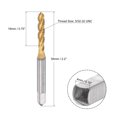 thumbnail image 2 of Unique Bargains 5/32-32 UNC High Speed Steel Machine 3 Spiral Flutes Thread Tap Titanium Plated, 2 of 5