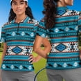 thumbnail image 5 of Uorisanigo Blue Aztec Matching Couple Outfits Golf Shirts for Men Women Short Sleeve Sports 1/4 Zip Summer Quick Dry Workout Shirts Quick-Dry Athletic Casual Stylish Collared Tops, 5 of 8