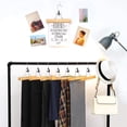 thumbnail image 2 of Juego de 12 Perchas de Madera para Pantalones, Perchas para Pantalones con Clips de Metal Ajustables, Gancho Giratorio 360°, para Pantalones, Faldas, 34 x 1,2 x 12,5 cm, Natural, 2 of 9