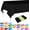 Black, variant on 6 Pcs Red Disposable Plastic Tablecloths for Rectangle Tables 54 x 108 Inch Waterproof Party Table Covers for Birthday Baby Shower Wedding Fiesta Kitchen Dining Decor