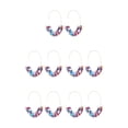 thumbnail image 3 of Sonducket 1 par de aretes en forma de U con estampado de leopardo para fiestas para niñas adolescentes, color naranja Naranja 5piezas Sonducket CBP234298, 3 of 6