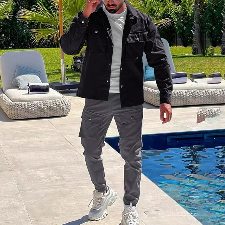 Zadaos Men Set Spring Autumn Fashion Mens Tracksuit Cotton