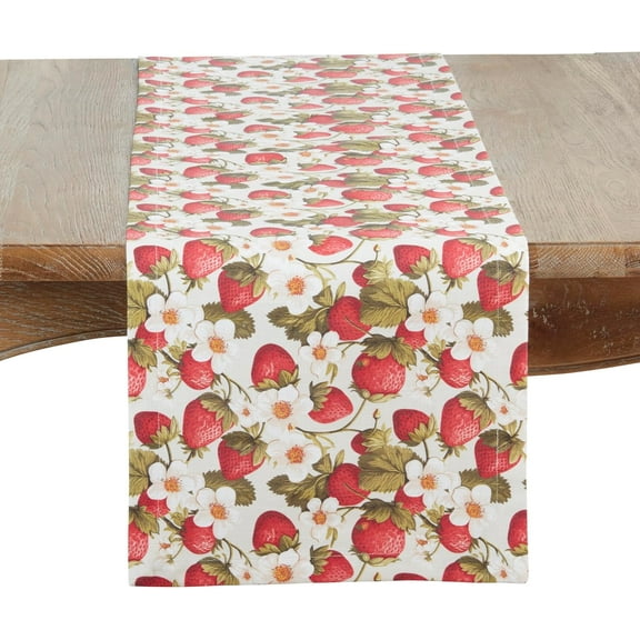 Breezy Juicy Strawberry Table Runner