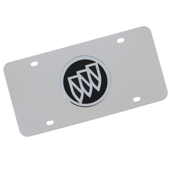 Buick Logo License Plate (Black on Chrome)