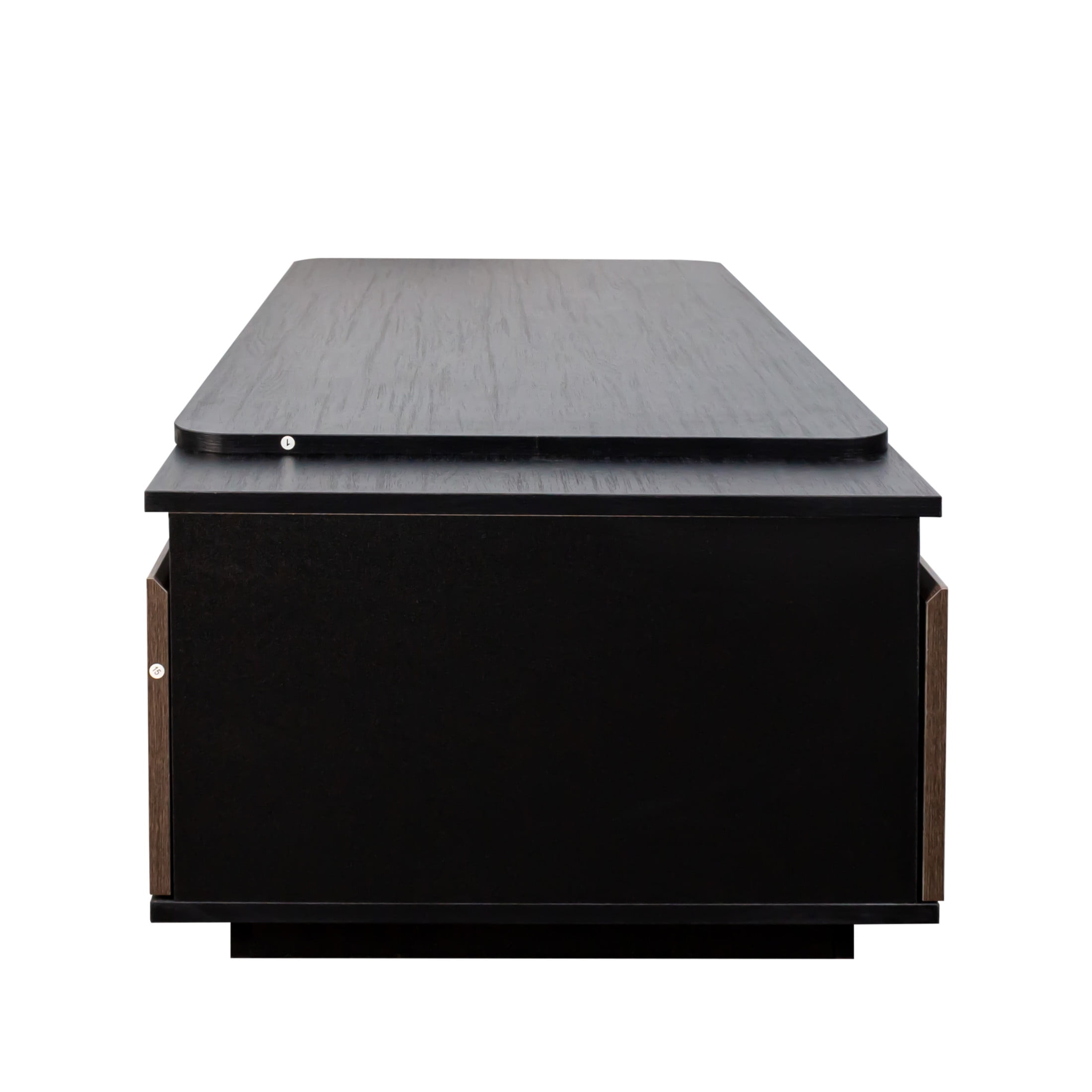 Noble House Kael 47.2" Extendable Coffee Table, Adjustable Length, Storage Drawers, Wooden Center Tea Table, Walnut