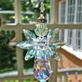 thumbnail image 1 of Modern Rainbow Crystal Angel Chakra Suncatcher Car Charm Pendant for Auto Rear View Mirror Hanging Decor -Transparent, 1 of 5