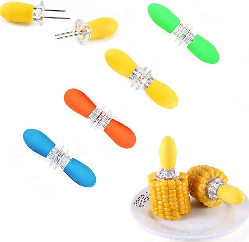 Corn Holders Set of 4 Pairs Corn on the Cob Skewers Interlocking