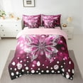thumbnail image 2 of jejeloiu Cute Butterflies 7 Pieces Bedding Comforter Set,Chic Moth Full Bedding Set,Sliver Pink Diamond Fitted Sheet Flat Sheet For Girls,Ultra Soft Home Decor Reversible, 2 of 8