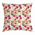 thumbnail image 1 of Apple Throw Pillow Cushion Cover, Quartered and Halved Apples with Flatter Smaller Saturn Peaches Summer Season Fruits, Decorative Square Accent Pillow Case, 20 X 20 Inches, Multicolor, by Ambesonne, 1 of 2
