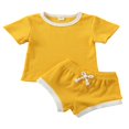 thumbnail image 4 of 2pcs Infant Toddler Baby Boys Girls Rib Short Sleeve Tshirt Top and Short Summer Outfits, 4 of 10