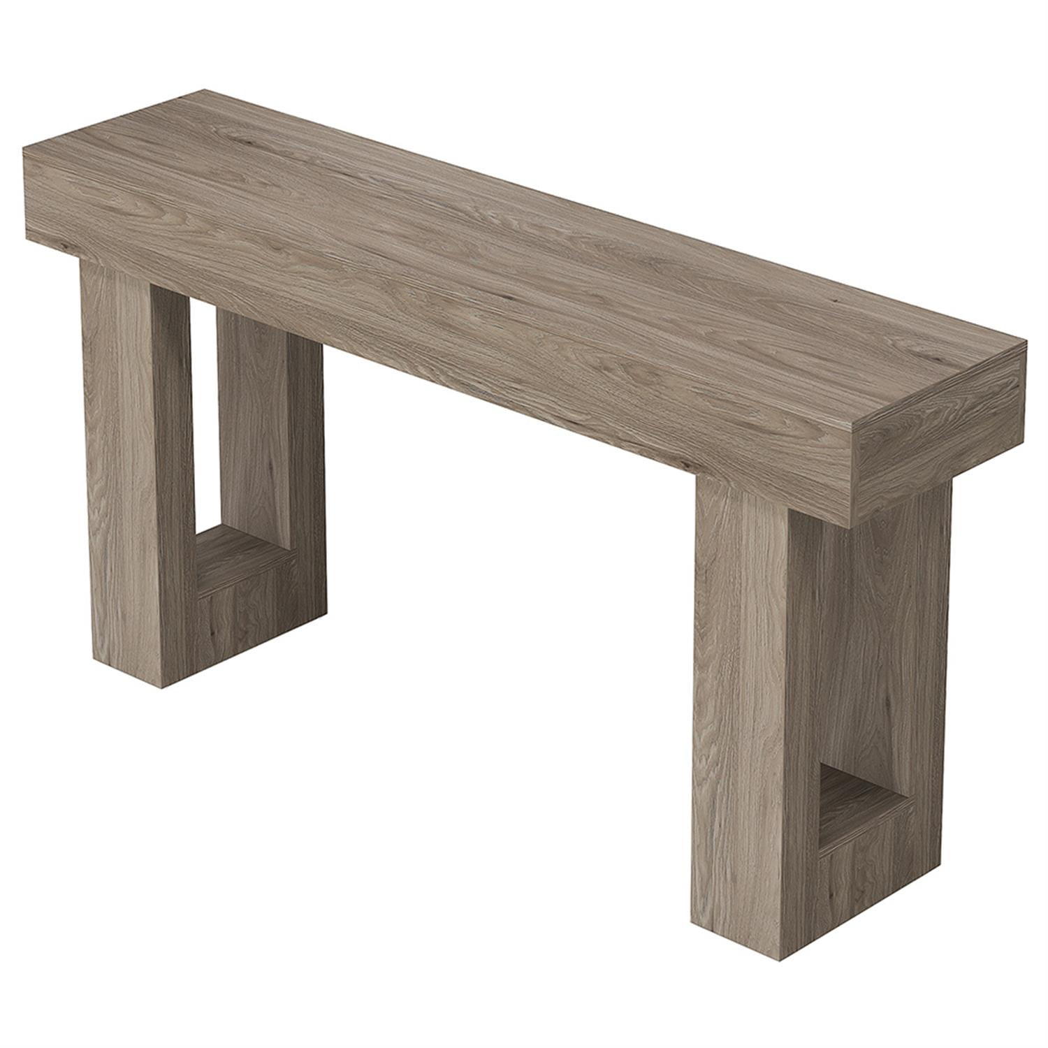 Demi Bonn 63" Farmhouse Console Table, Modern Living Room Sofa Table, Contemporary Entryway Hall Table, Foyer Display Table, Gray