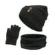 thumbnail image 2 of Juego de guantes de bufanda de gorro de invierno 3 en 1, forro interior de vellón cálido térmico de invierno, gorro de gorro de cuello cálido, guantes - Cáñamo entumecido SM SunniMix Sombrero Bufanda y Guantes, 2 of 5
