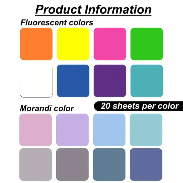 Ppages nota adhesiva transparente cuadrada impermeable transparente pegatina índice Morandi color color fluorescente