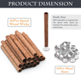 thumbnail image 2 of 20PCS Wood Spiral Candle Wicks 4x0.32inch/100x8mm, Wood Wick Tube, 2 of 5