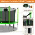 CITYLE 2023 14FT Trampoline with Hoop, Enclosure, Outdoor Heavy Duty, Easy Install, 1400LBS