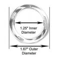 thumbnail image 2 of Clear Plastic Retail Scarf Rings, Round Fine Garment Hangers, 1.25" ID, 1.67" OD, 50 Pack, 2 of 6