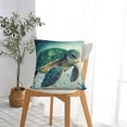 thumbnail image 7 of Wukai Watercolor Turtle1 Premium Polyester Fleece Pillow Covers with Hidden Zipper Closure,Luxuriously Soft and Durable-24"x24", 7 of 7
