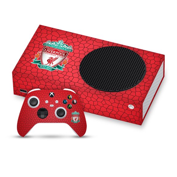 Head Case Designs Officially Licensed Liverpool Football Club Art Crest Red Mosaic Vinyl Sticker Skin Decal Cover Compatible with Microsoft Series S Console & Controller