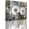 thumbnail image 1 of Prayers Go Up Blessings Come Down Motivational Dandelion Butterfly Quotes Art Poster Farmhouse Room Decor Pictures Rustic Wall Art Canvas Prints Dark Color Wall Painting Framed Bedroom 12"x16", 1 of 2