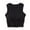 Black, variant on Uaswgudfs Womens U Back Sports Shaping Bras Padded High Neck Crop Workout Cotton Tank Tops