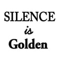 thumbnail image 2 of VWAQ Silence is Golden Wall Decal Quotes Sayings Stickers Wall Art (16"H x 22"W Black), 2 of 2