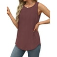 thumbnail image 2 of MOSHU 2 Pack Tank Tops for Women Loose Fit Summer Sleeveless Tops Round Neck Flowy Casual Shirts Outfits, 2 of 7