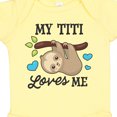 thumbnail image 4 of Inktastic My Titi Loves Me with Sloth and Hearts Boys or Girls Baby Bodysuit, 4 of 5