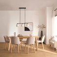 thumbnail image 2 of Bouclair Beige Fabric and Natural Wood Dining Chair, 2 of 10