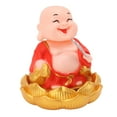 thumbnail image 2 of Solar Maitreya Statue, Vivid Solar Monk Car Decoration Automatic Drive Nodding Unique Shape  For Restaurant Red Clothes,Gold Clothes, 2 of 8