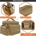 thumbnail image 5 of OPUX Tactical Lunch Box for Men, Tan Mens Insulated Lunch Bag for Adult, Leakproof Soft Lunch Cooler with MOLLE Mesh Side Pockets, Multicam Heavy Duty Lunchbox Pail for Work Women, Medium 10 Cans, 5 of 7