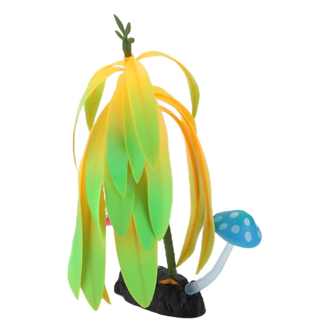 Adorno para acuario, decoraciones de plantas de coral de silicona, decoraciones de plantas de coral de silicona, accesorios para peceras, rendimiento confiable Jadeshay A