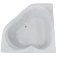 thumbnail image 3 of Cascade 60 in. x 60 in. Corner Whirlpool Jetted Bathtub with Right Drain in White, 3 of 5