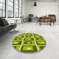 thumbnail image 3 of Ahgly Company Indoor Round Patterned Chameleon Green Area Rugs, 4' Round, 3 of 6