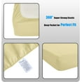 thumbnail image 6 of Chezmoi Collection Liam 7-Piece Soft Yellow Bed in a Bag Queen Comforter Set with Sheets Medallion Embossed Bedding Set, 6 of 9
