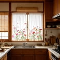 thumbnail image 4 of Celsvanis 2pcs Printed Kitchen Curtain, Short Translucent Floral Butterfly Romantic Window Drape, Spring Summer Decor For Home Kitchen Coffee Decoration 39"x27.5", 4 of 9