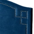 thumbnail image 4 of Bowery Hill Modern Velvet and Wood Twin Headboard in Royal Blue, 4 of 6