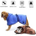 thumbnail image 4 of Microfibre Dog Bathrobe Adjustable Cat Fast Dry Bathing Quick Drying Pajamas Toweling Super Absorbent Pet Robe S Blue 40cm for Back Length, 4 of 5