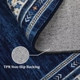 thumbnail image 3 of Tzou Machine Washable Area Rug, Non-Slip Modern Pearl Velvet Carpet with Printed Border for Living Room, Bedroom, 3 of 7