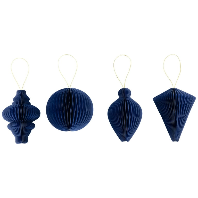 Paper Christmas Ornaments - Navy Blue - Walmart.com
