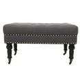 thumbnail image 6 of Spirit up Art 34" Wide Fabric Tufted Square Cocktail Ottoman in Dark Gray, 6 of 7