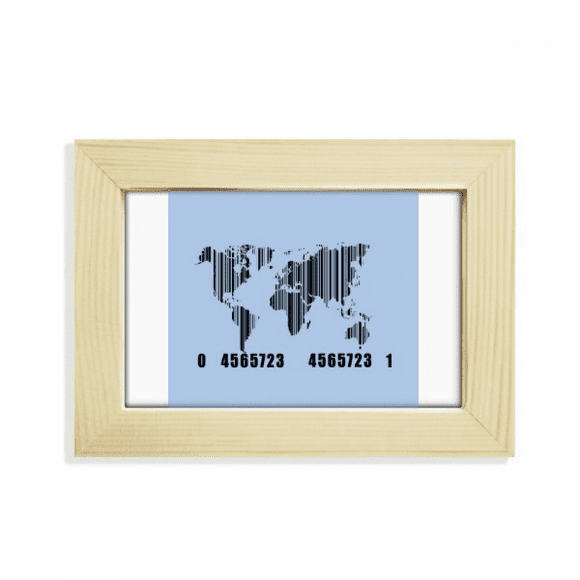 World Map Continent Ocean Desktop Decorate Photo Frame Picture Art Painting 5x7 inch