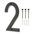 thumbnail image 1 of 8 Inch House Numbers, House Address Numbers Sign Large Floating House Numbers Modern House Numbers with Screws for Outside Door Wall Street, Black, 2, 1 of 6