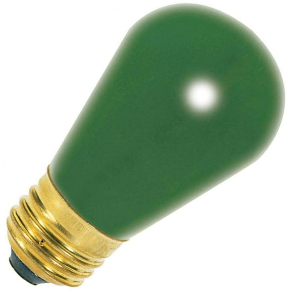 Satco 11 Watt S14 Incandescent Ceramic Green 2500 Average Rated Hours Medium Base 130 Volts (S3962)