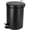 Matte Black, variant on Décor Living Ava Round Step Trash Can, 1.3 Gallon Pedal Waste Bin with Soft-Close Embossed Lid, Removable Inner Liner, Strong Pedal, Easy-Carry Handle, Metal Construction, Matte Black