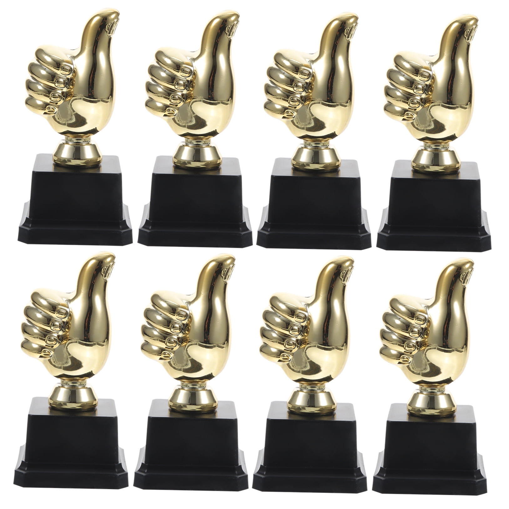 unbranded 8 Pcs Inflatable Trophy Game Party Prize Men and Women Child 13X6.3cm Golden
